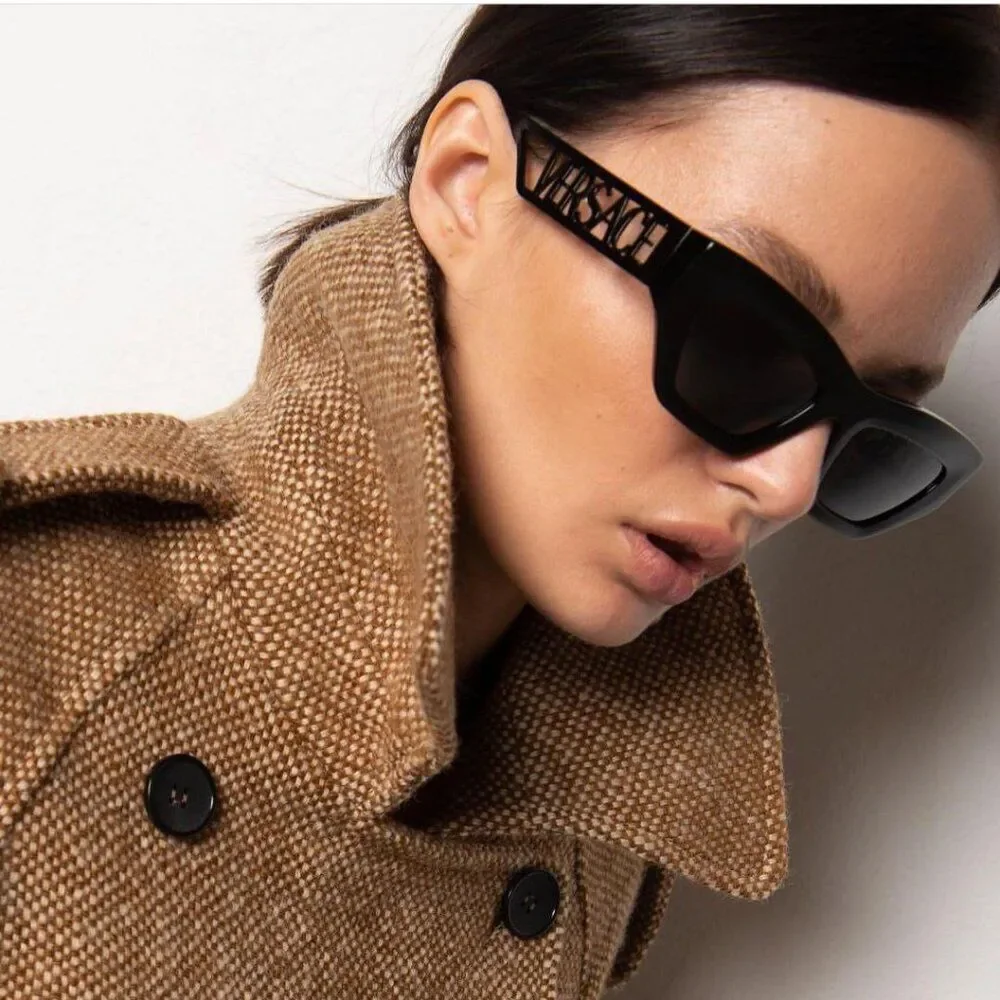 SALE! NEW Versace VE4432U 523287 Black Dark Grey Cat Eye Unisex Sunglasses